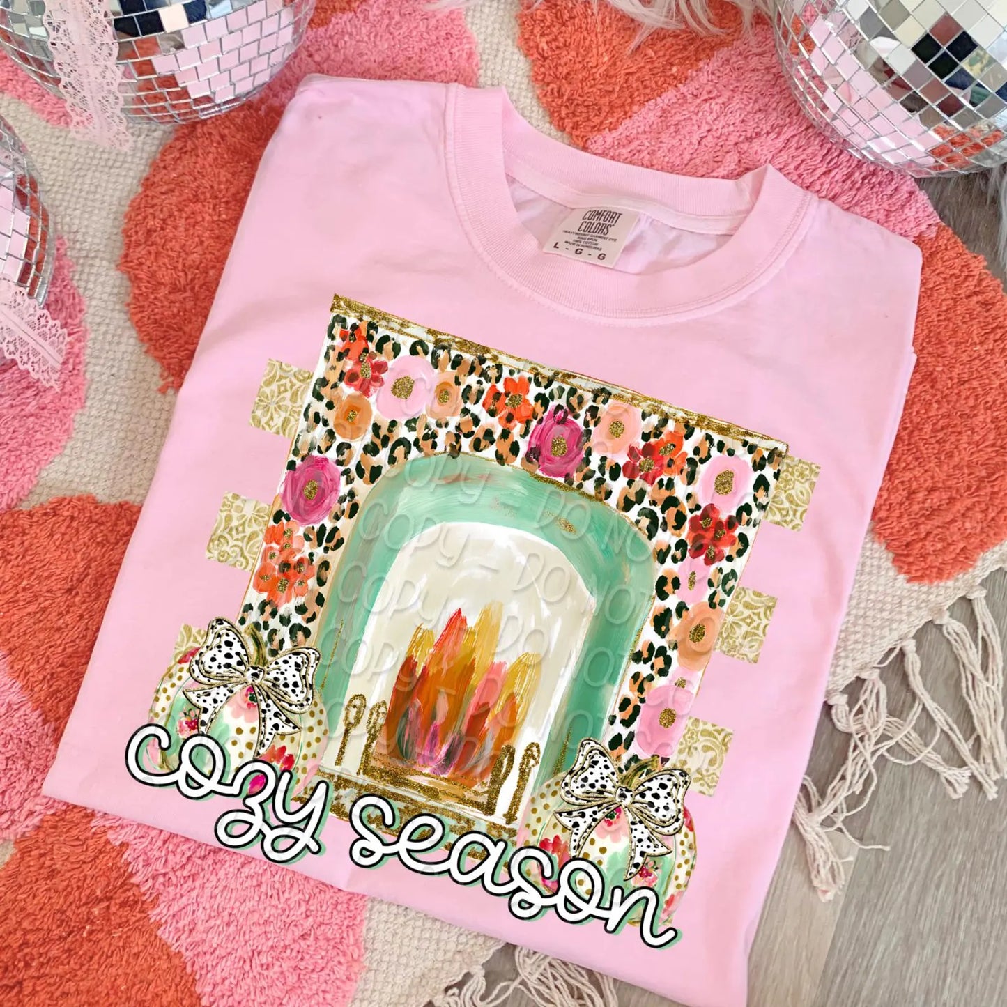 Cozy Season Fireplace DTF Print (Fabrics only) 2$ print deal