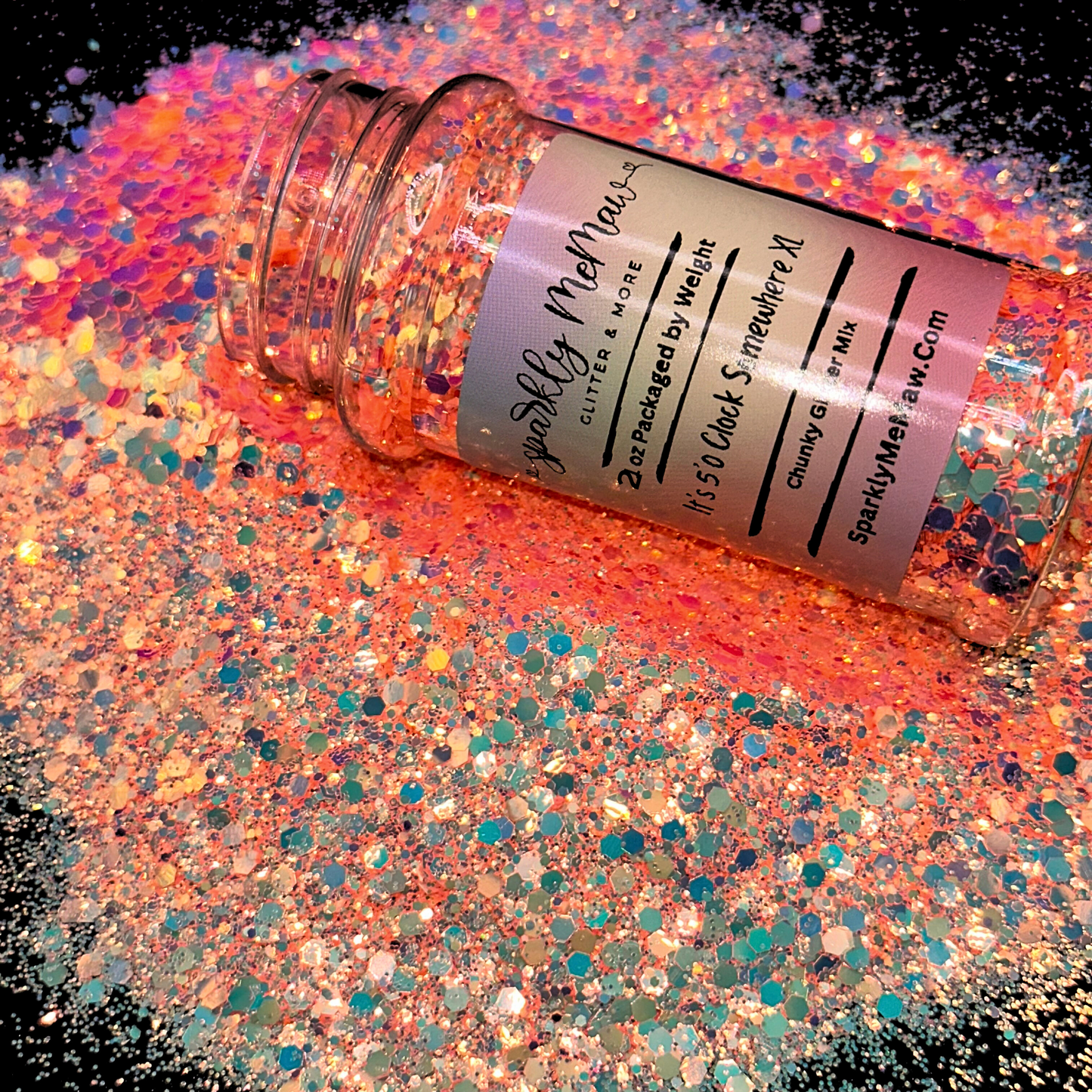 It's 5'O Clock SomeWhere XL Chunky Glitter Mix