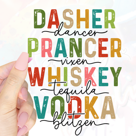 Dasher Dancer UV DTF Decal