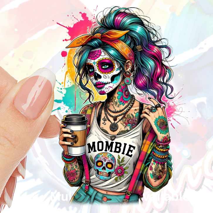 Mombie girl UV DTF Decal