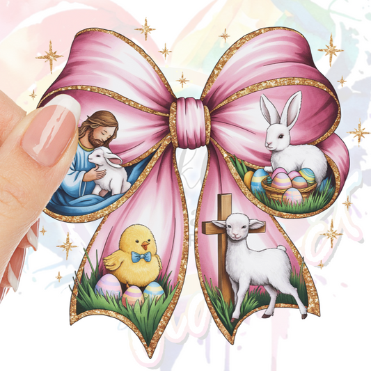 Easter Bow 1 UV DTF Decal
