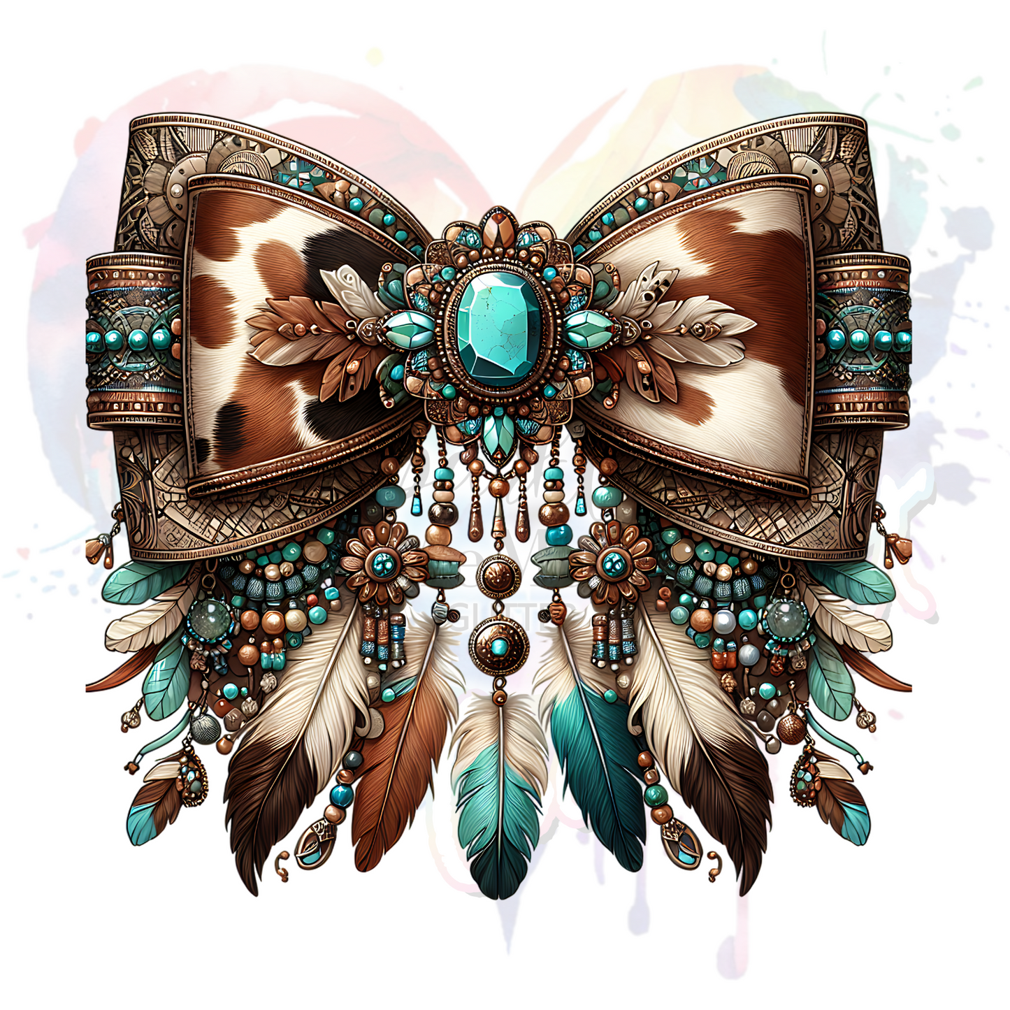 Feather Bow UV DTF Decal