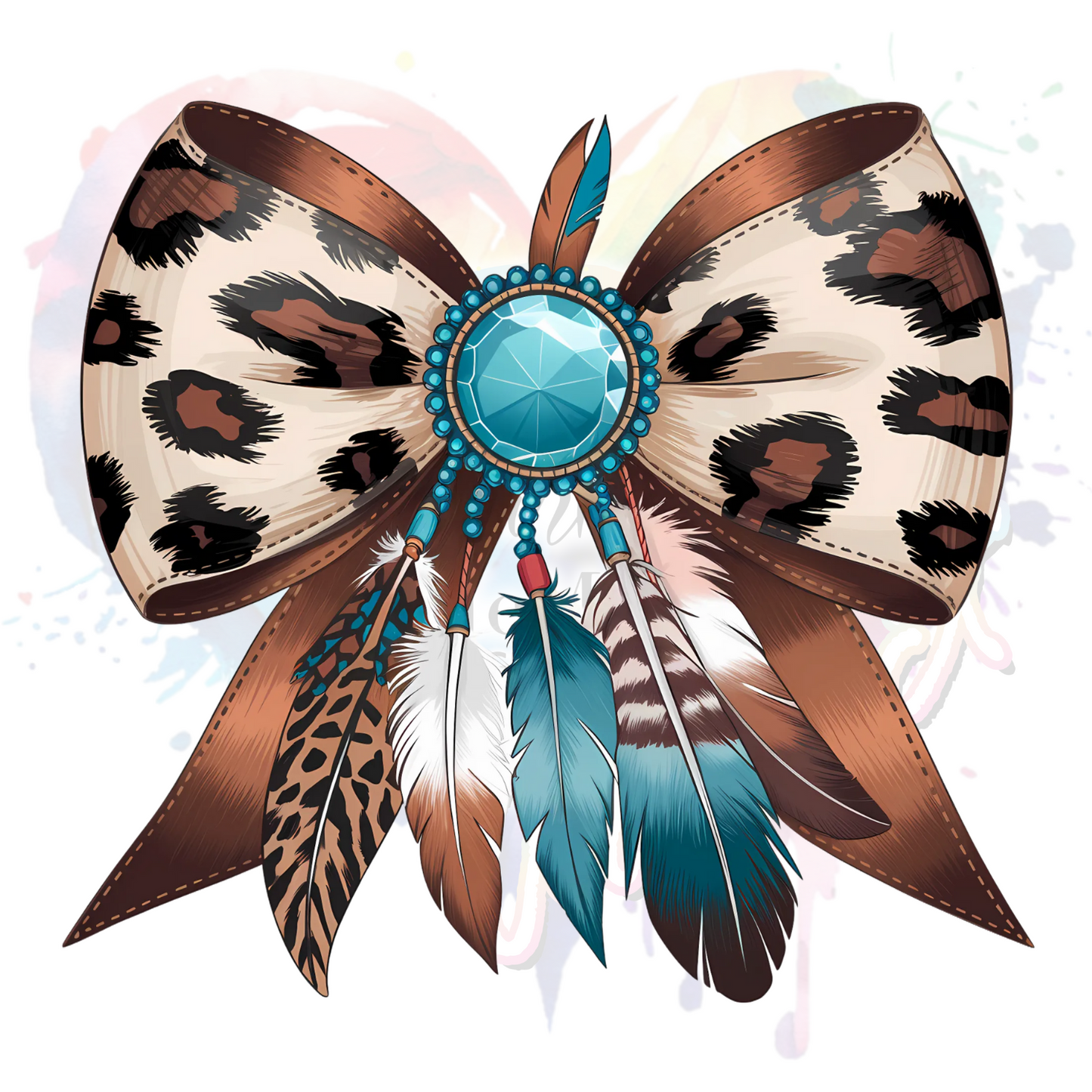 Cowhide Bow UV DTF Decal