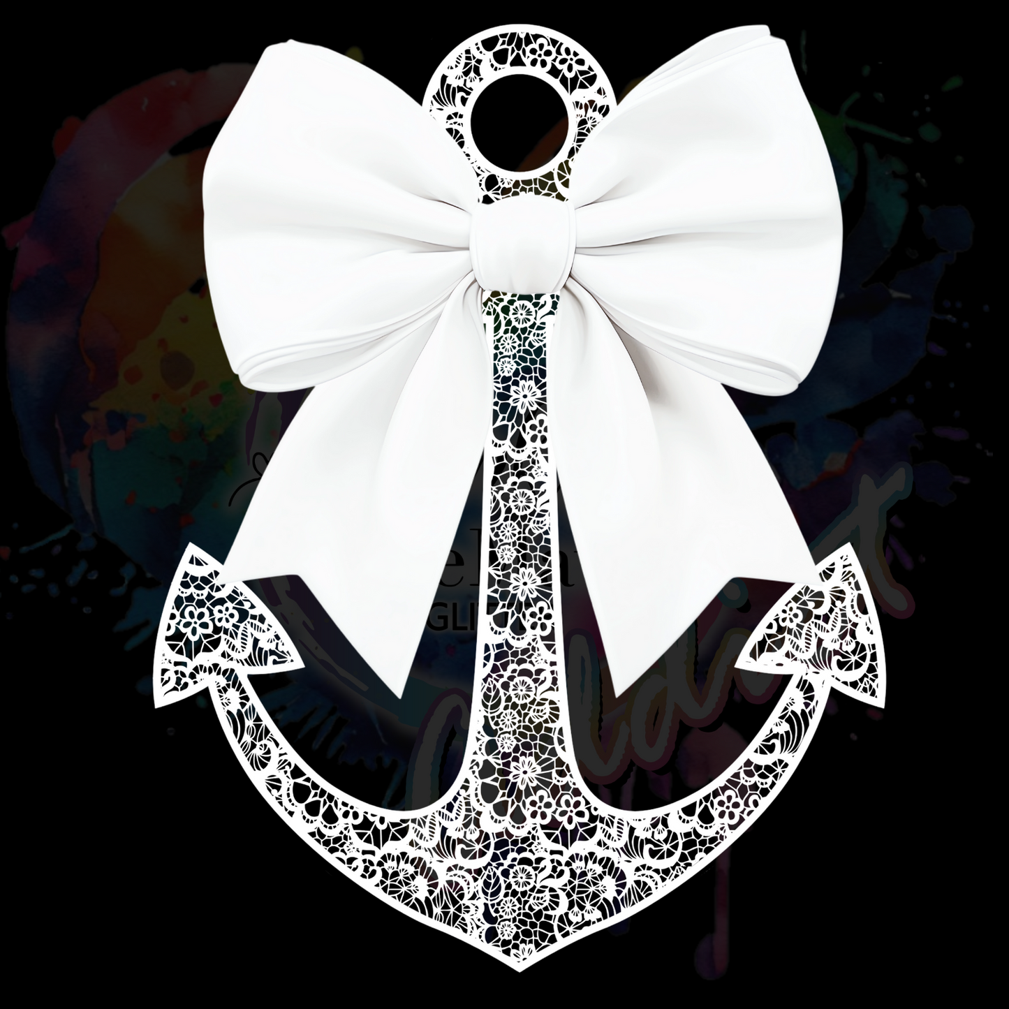 Lace Anchor UV DTF Decal (3 inches)
