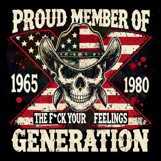 Proud Member of X  UV DTF Decal