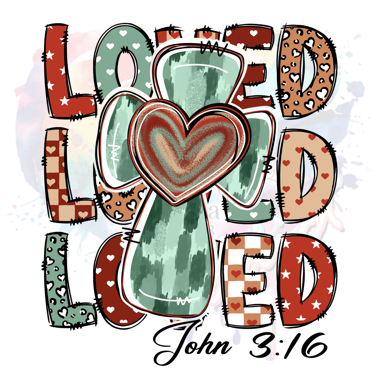 Loved Loved Loved UV DTF Decal