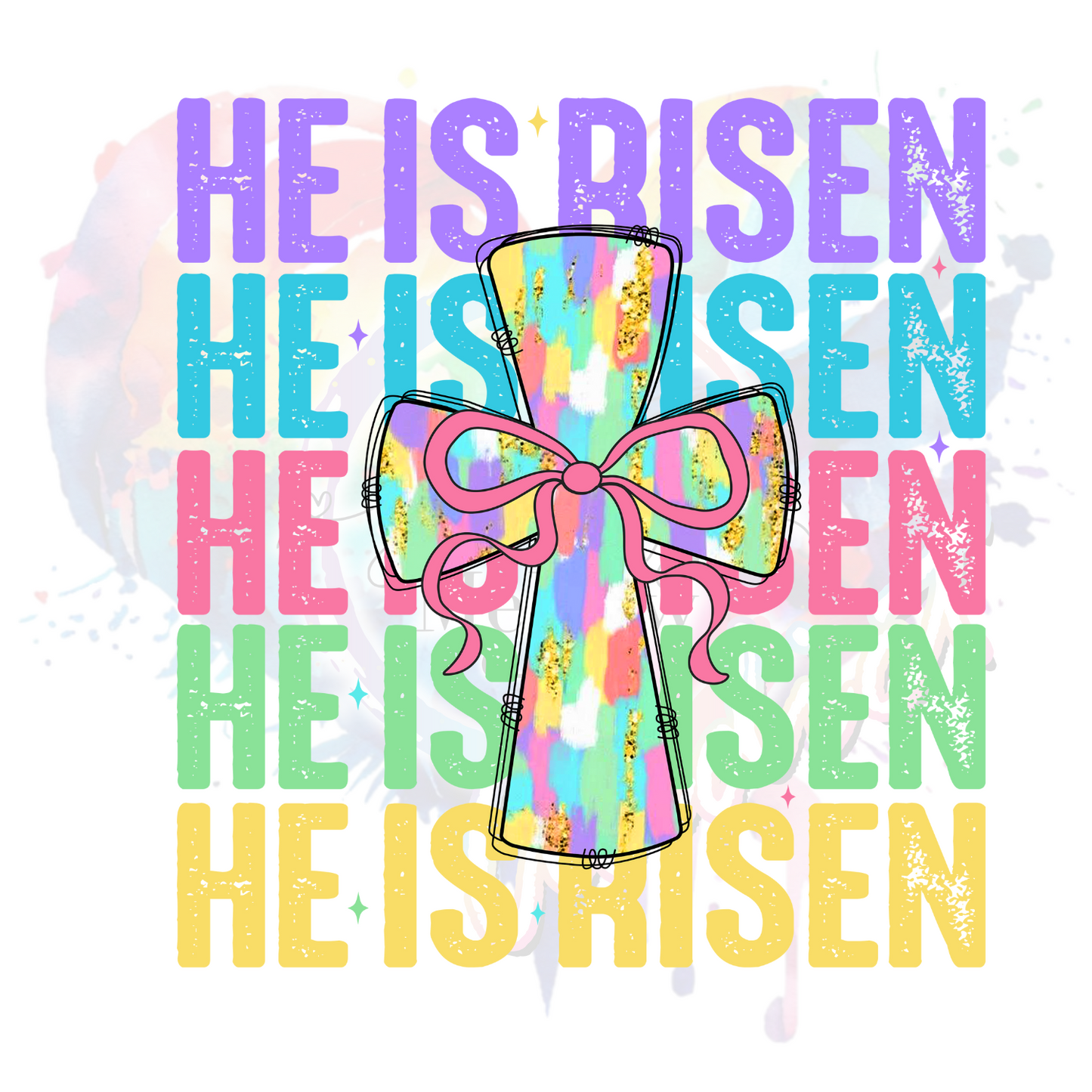 He is Risen BrushStroke UV DTF Decal