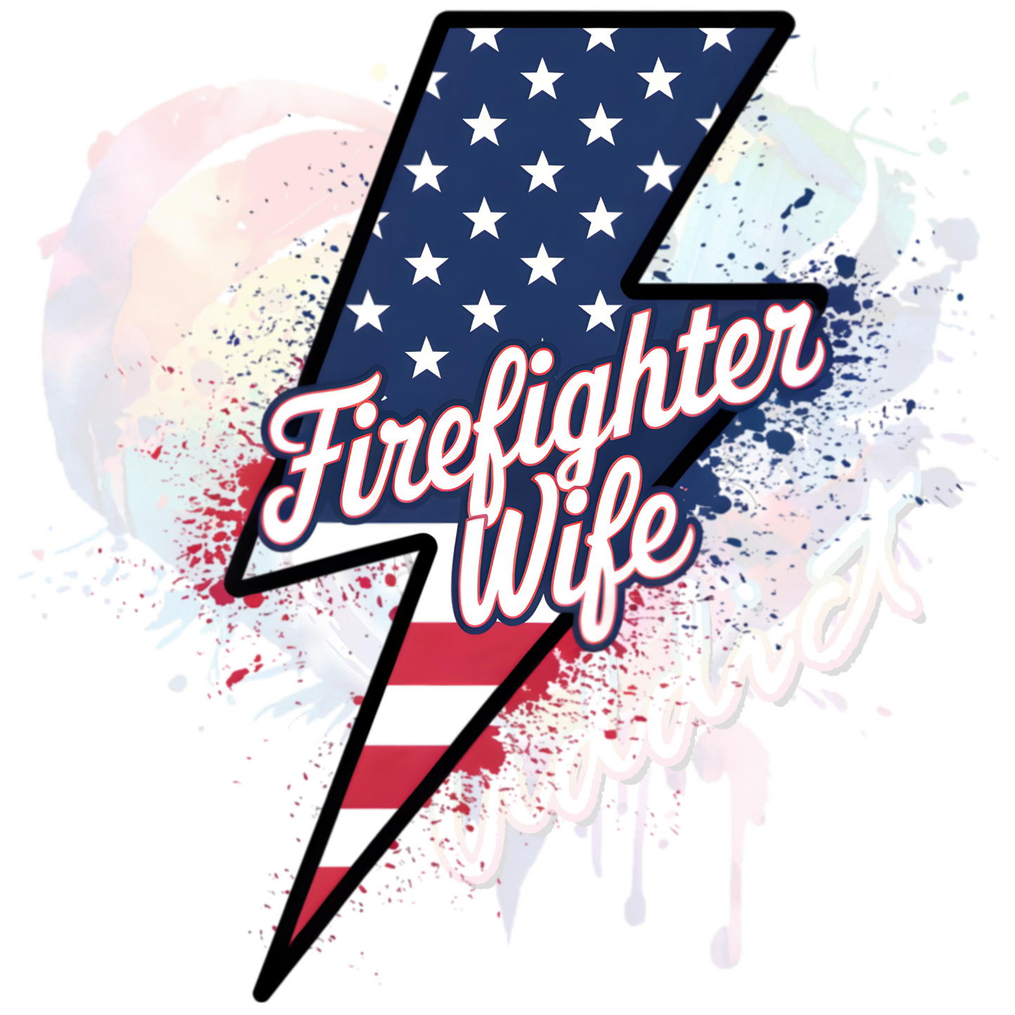 FireFighter Wife 3 UV DTF Decal