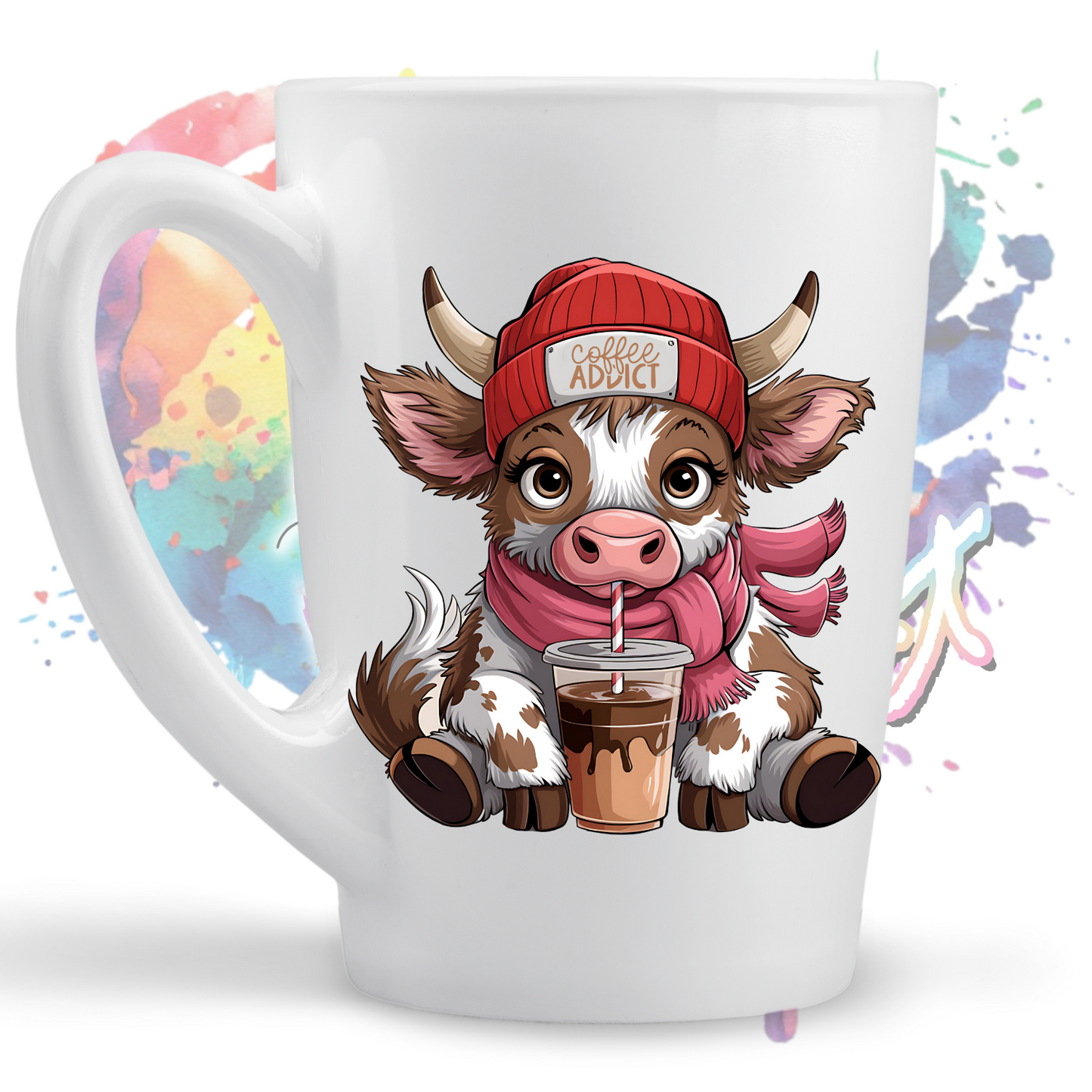 Coffee Addict Highland  UV DTF Decal