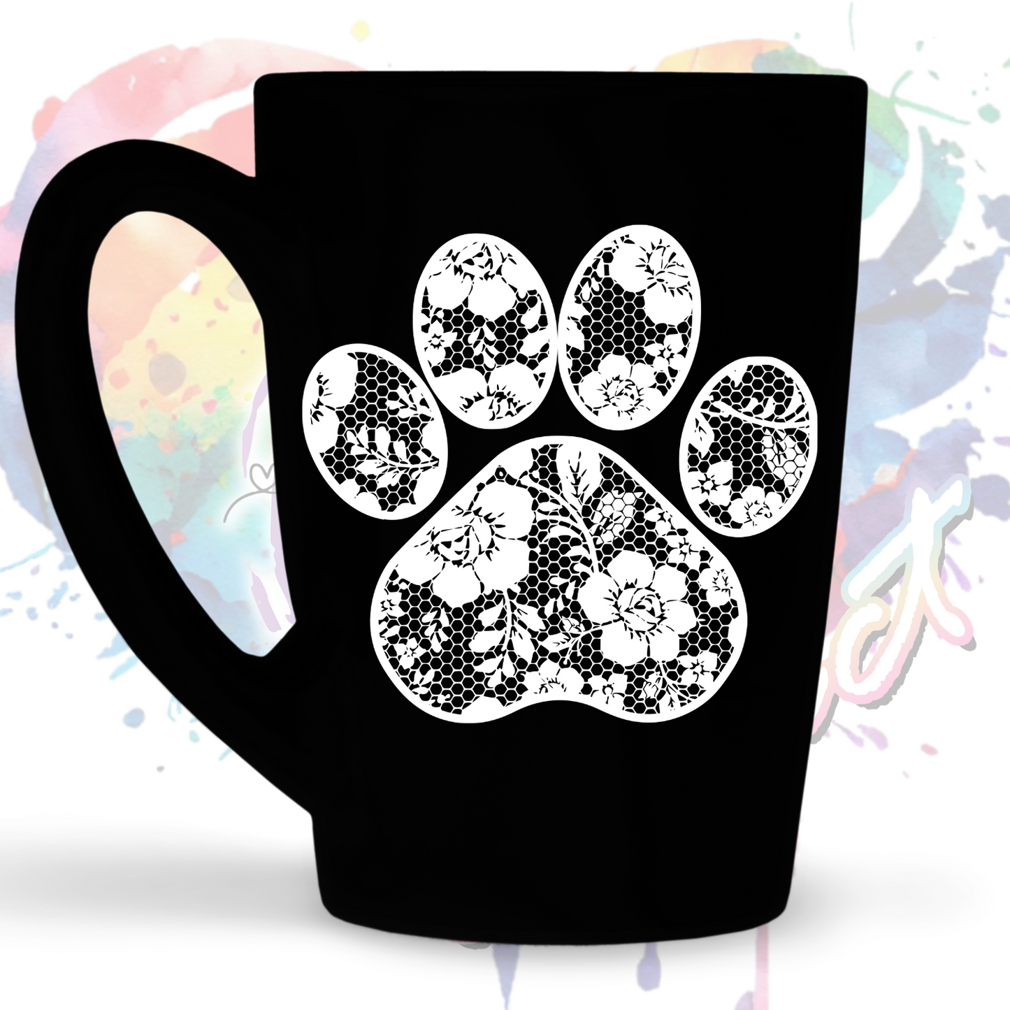 Lace Paw Print  UV DTF Decal (2 Colors)