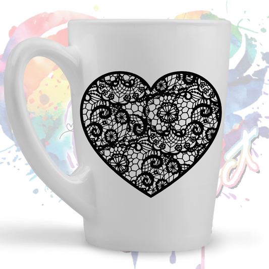 Heart Lace  UV DTF Decal (2 Colors)