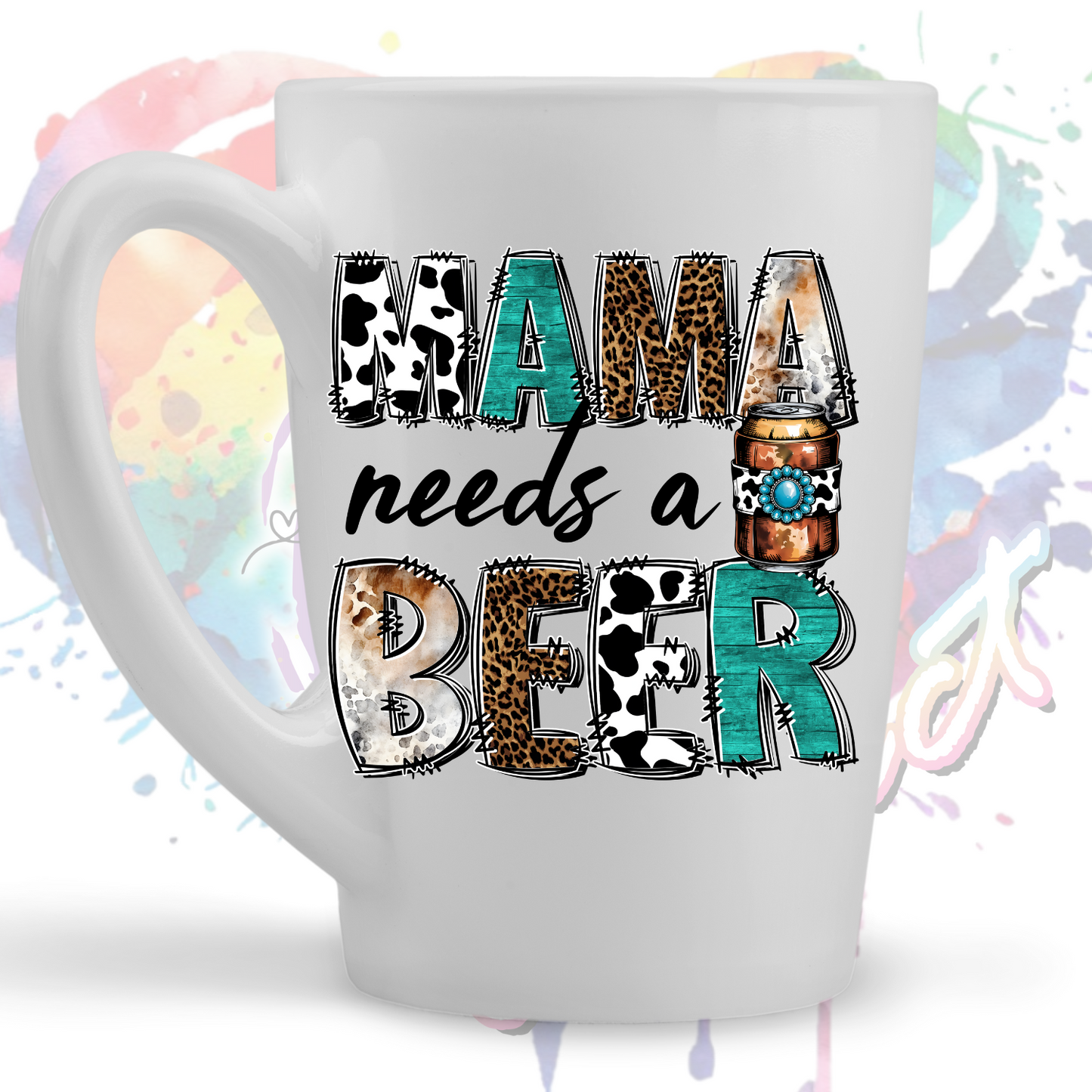 Mama Needs a Beer UV DTF Decal