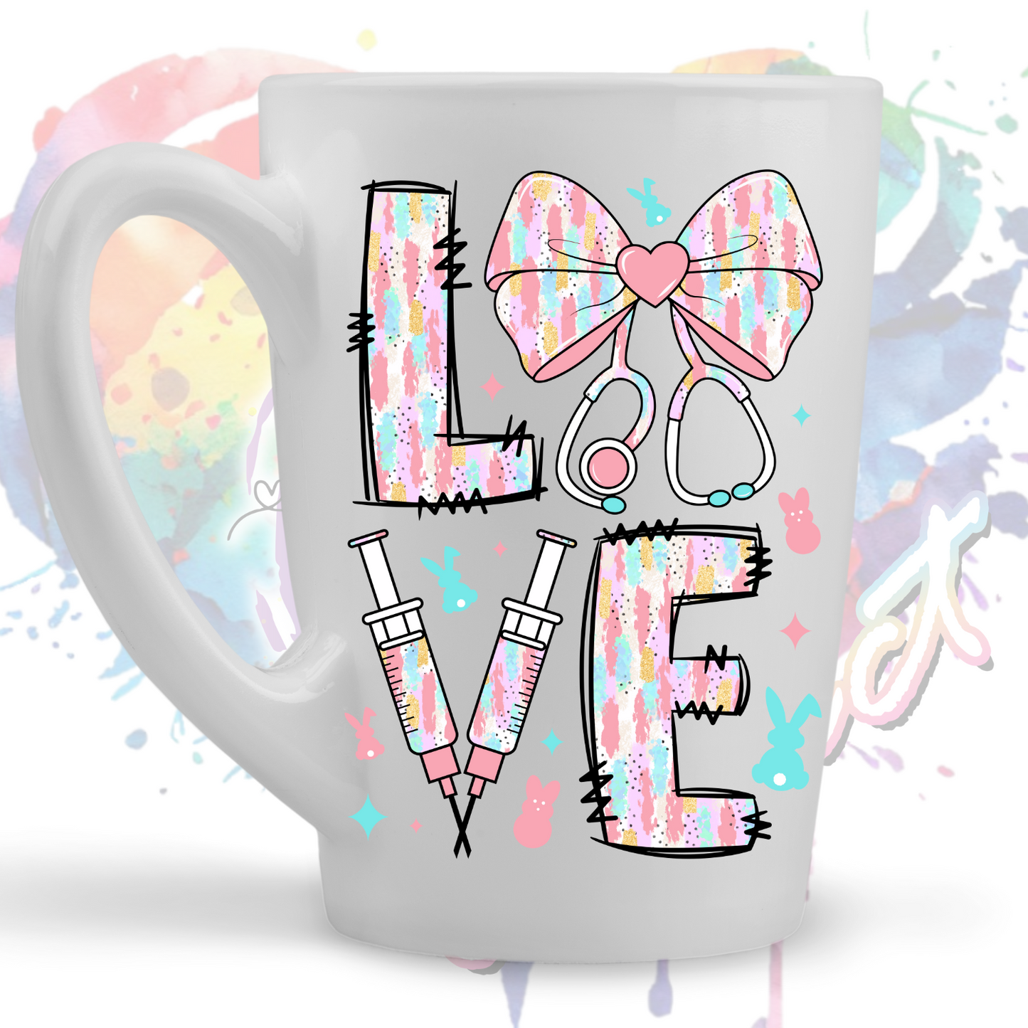 BrushStroke Easter Love UV DTF Decal