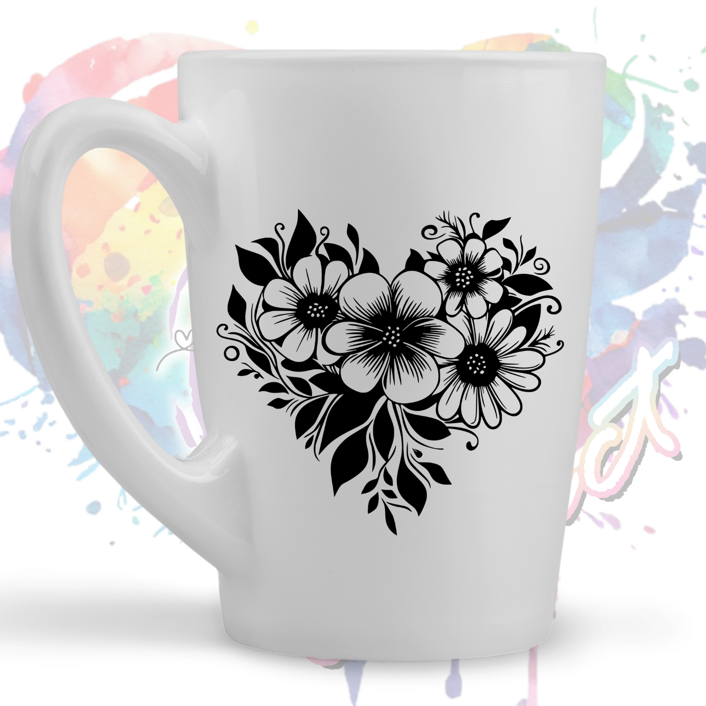 Flower Heart  UV DTF Decal