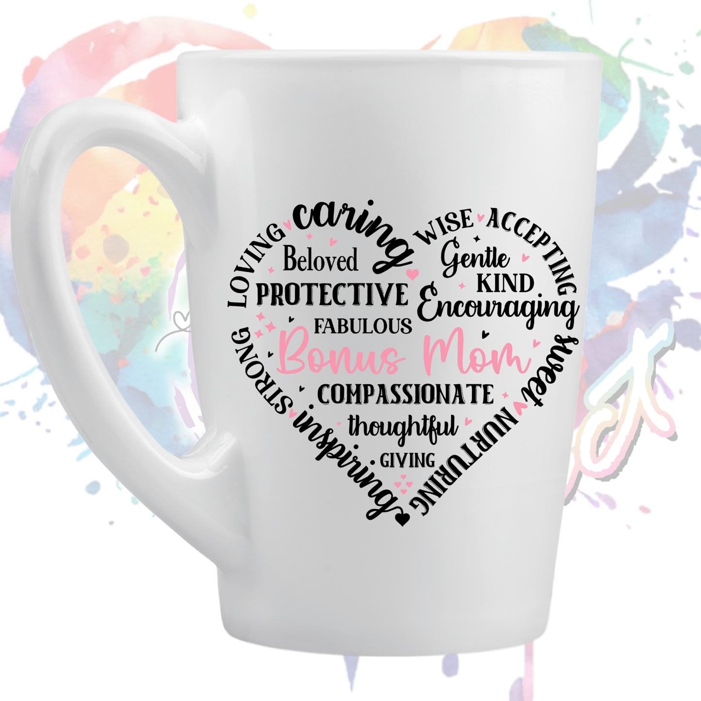 Bonus Mom Heart Shape 2 UV DTF Decal