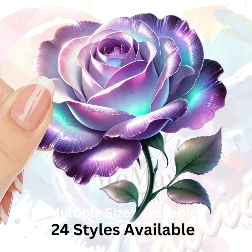 Fantasy Roses (24 Styles) 3  inch uv dtf Decals
