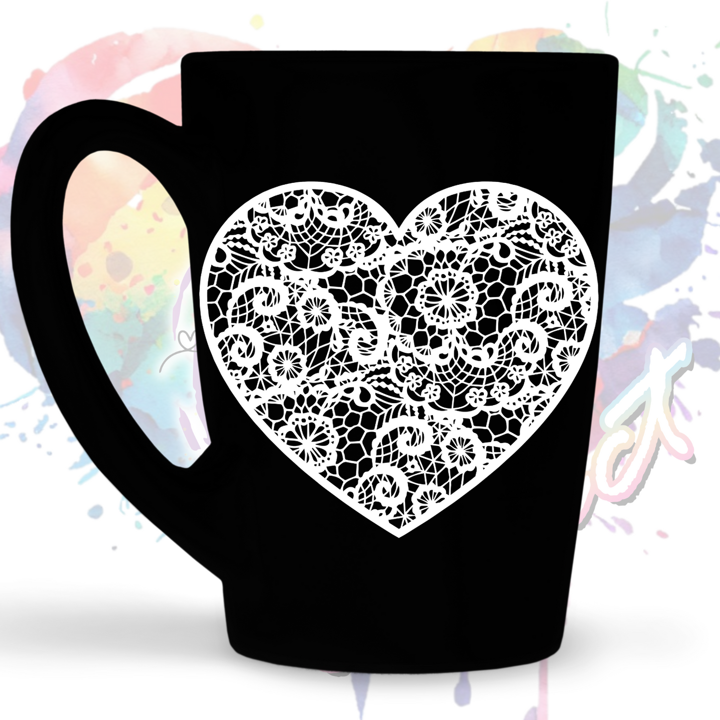 Heart Lace  UV DTF Decal (2 Colors)