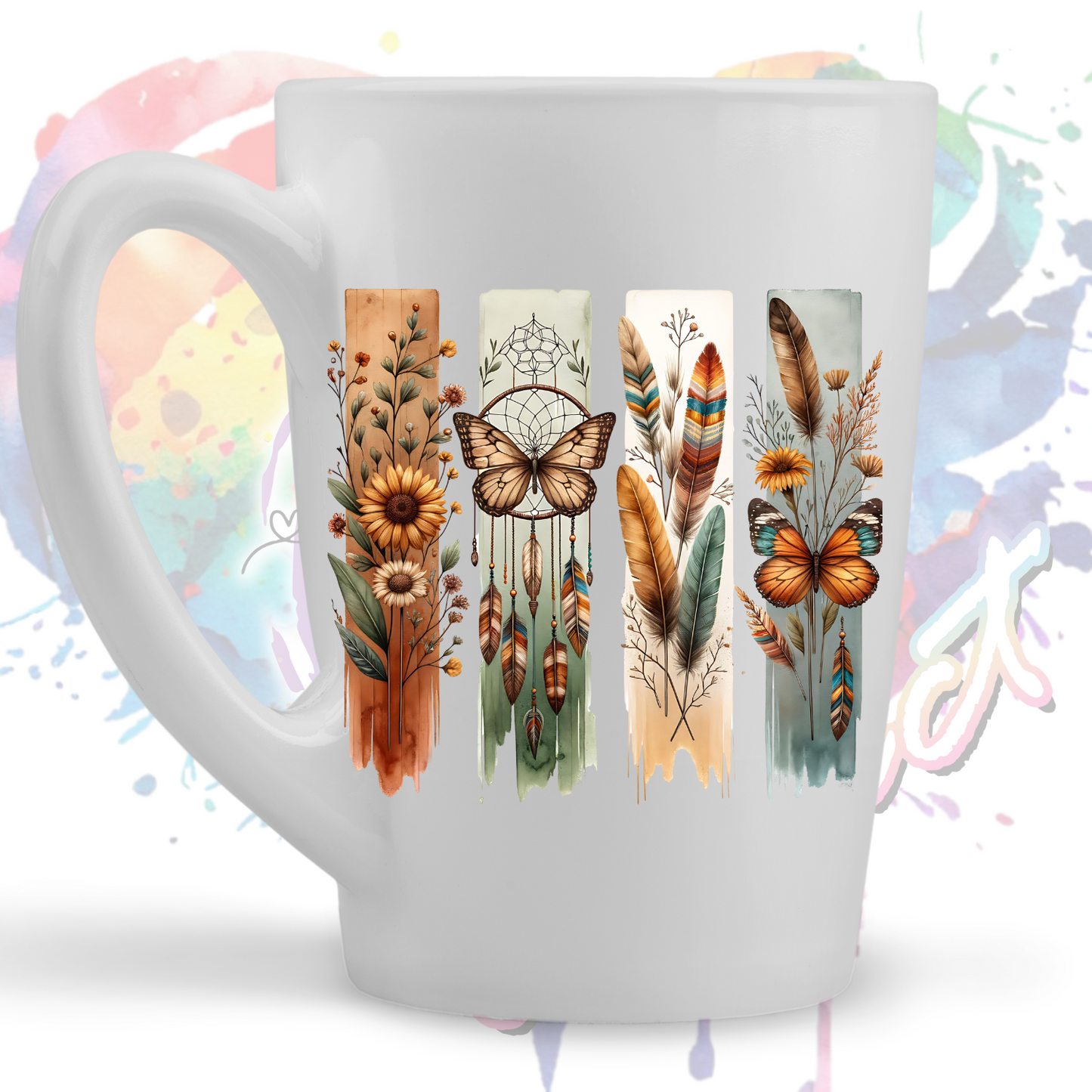 Boho Butterflies Brushstroke  UV DTF Decal