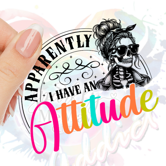 Attitude UV DTF Decal in 4 colors