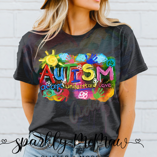 Autism Accept  Ready to Press DTF Transfer (Fabrics only)