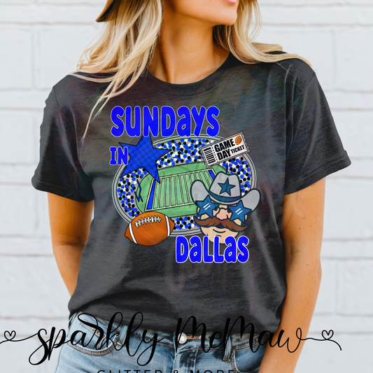 Sundays in Dallas DTF Print (Fabrics only)