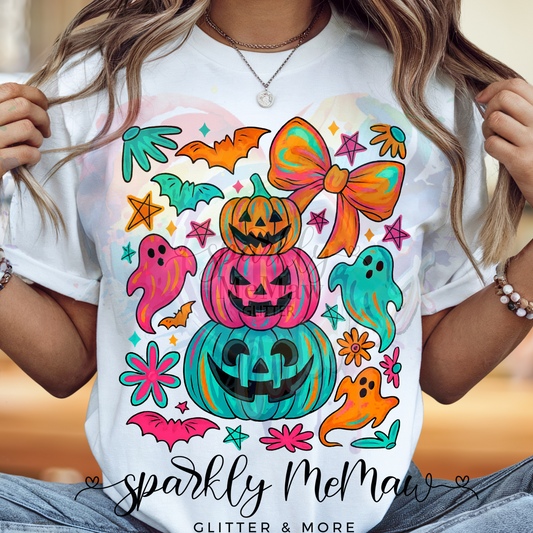 Neon Halloween 3  Ready to Press DTF Transfer (Fabrics only)