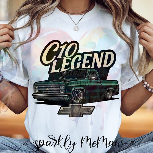 C 10 legend Ready to Press DTF Transfer (Fabrics only)