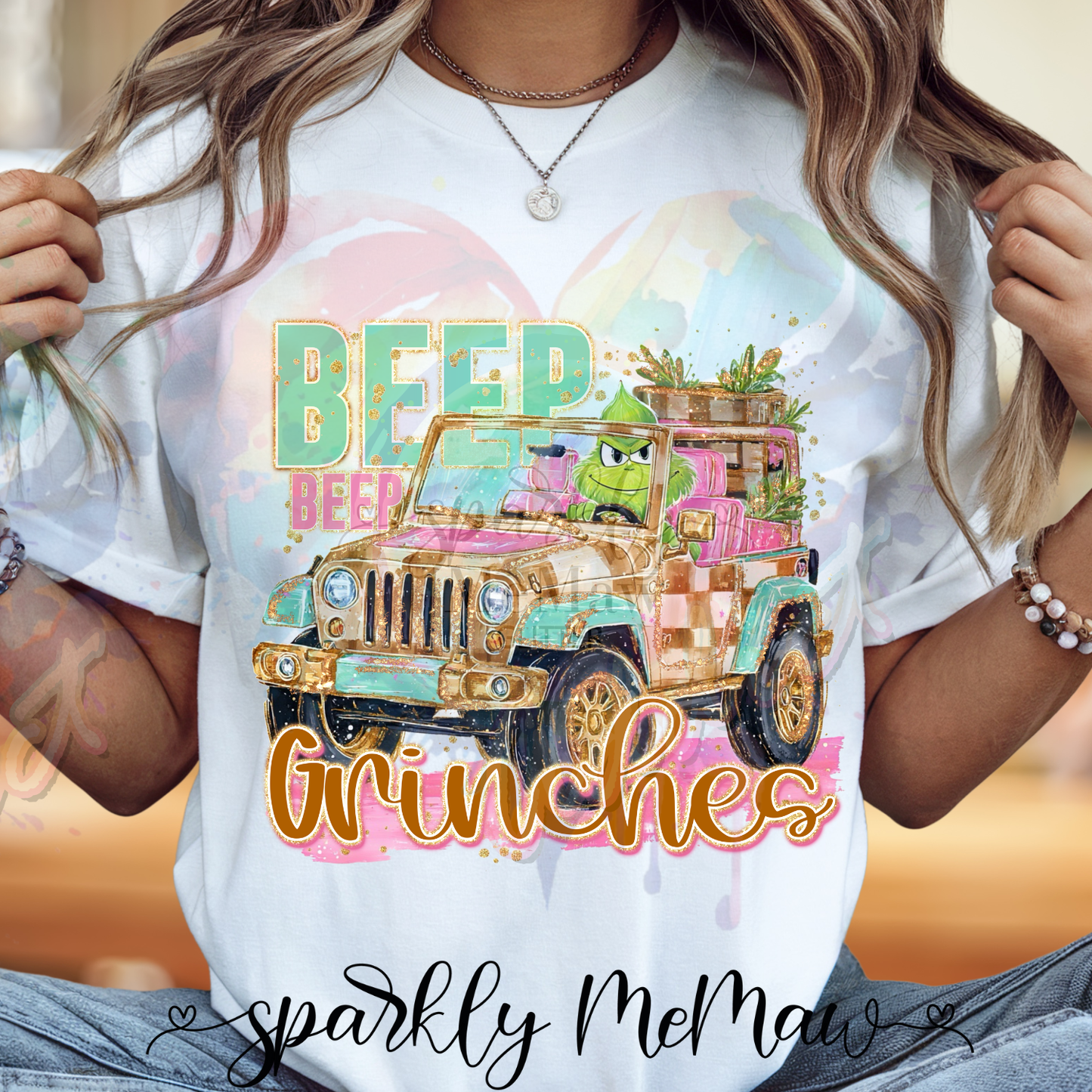 Beep Beep Grinches Ready to Press DTF Transfer (Fabrics only)