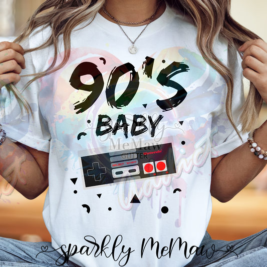 90's Baby Ready to Press DTF Transfer (Fabrics only)