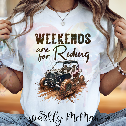 Weekends are for Riding Ready to Press DTF Transfer (Fabrics only)