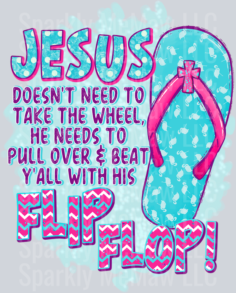 Jesus Doesn't need to take the wheel UV DTF Decal
