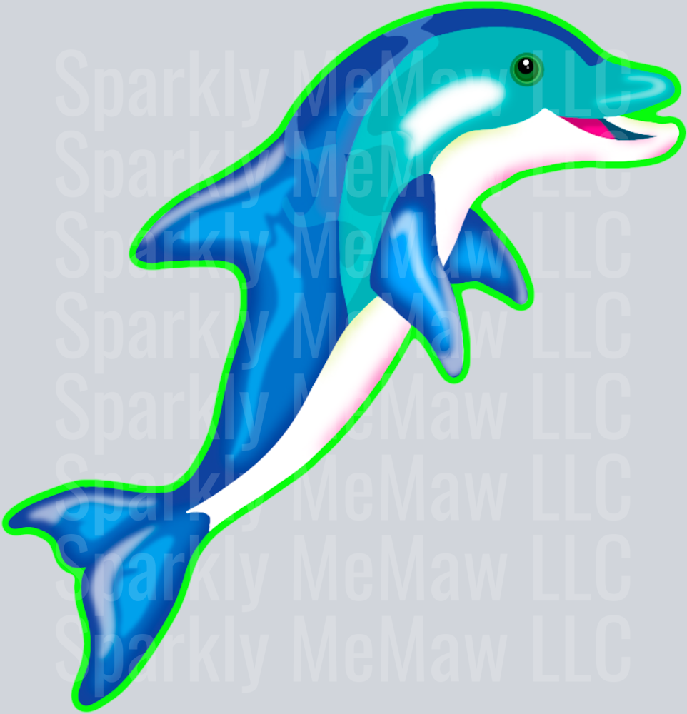 LF Vintage Dolphin UV DTF Decal