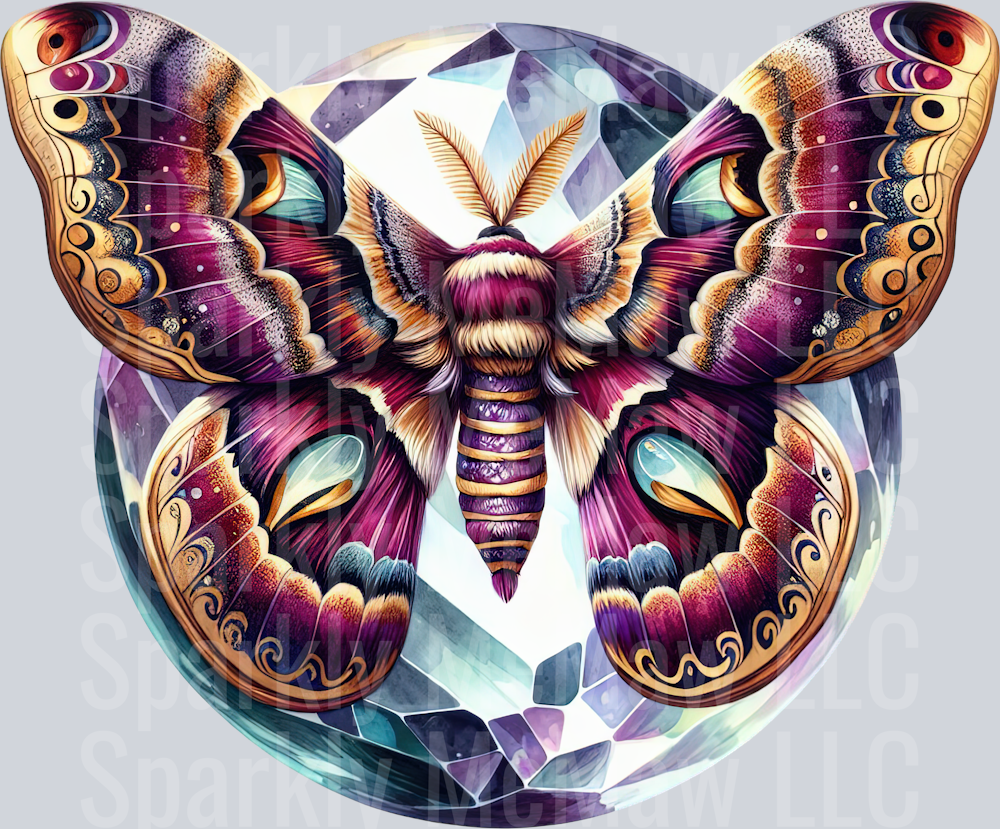 17 Nocturne Moth ClipArt Decal