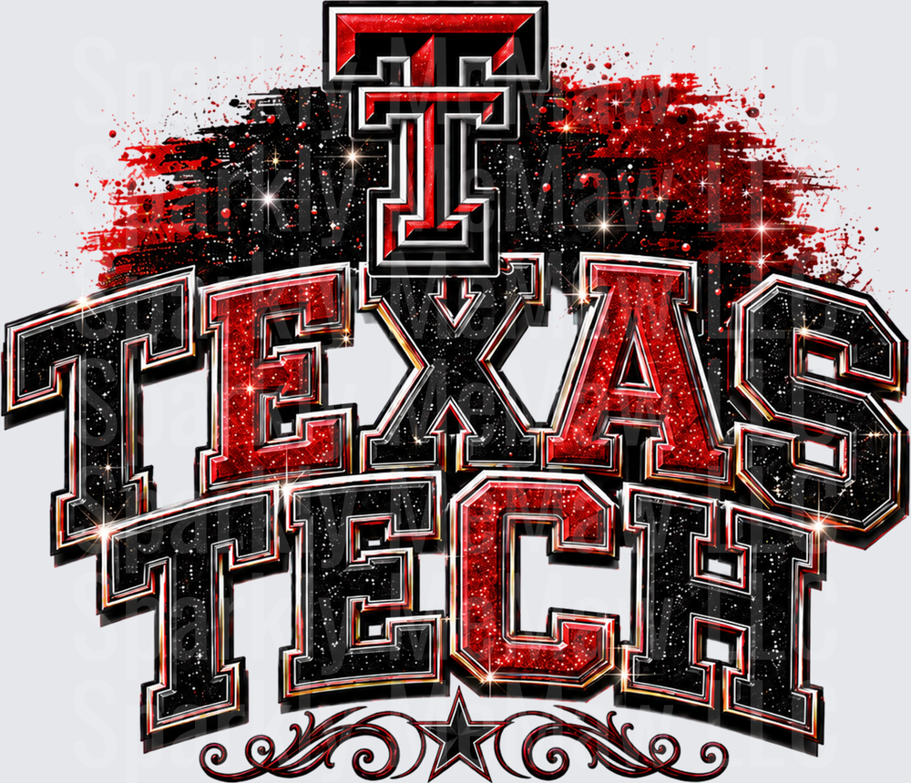 Texas Tech Red Raiders Spirit UV DTF Decal