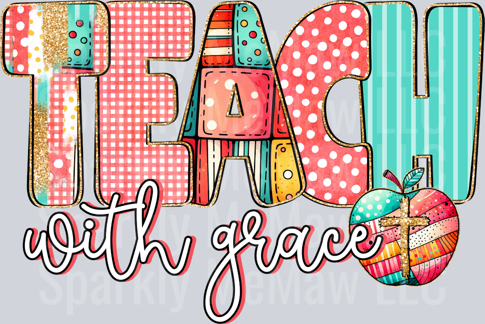 Teach with Grace UV DTF Decal