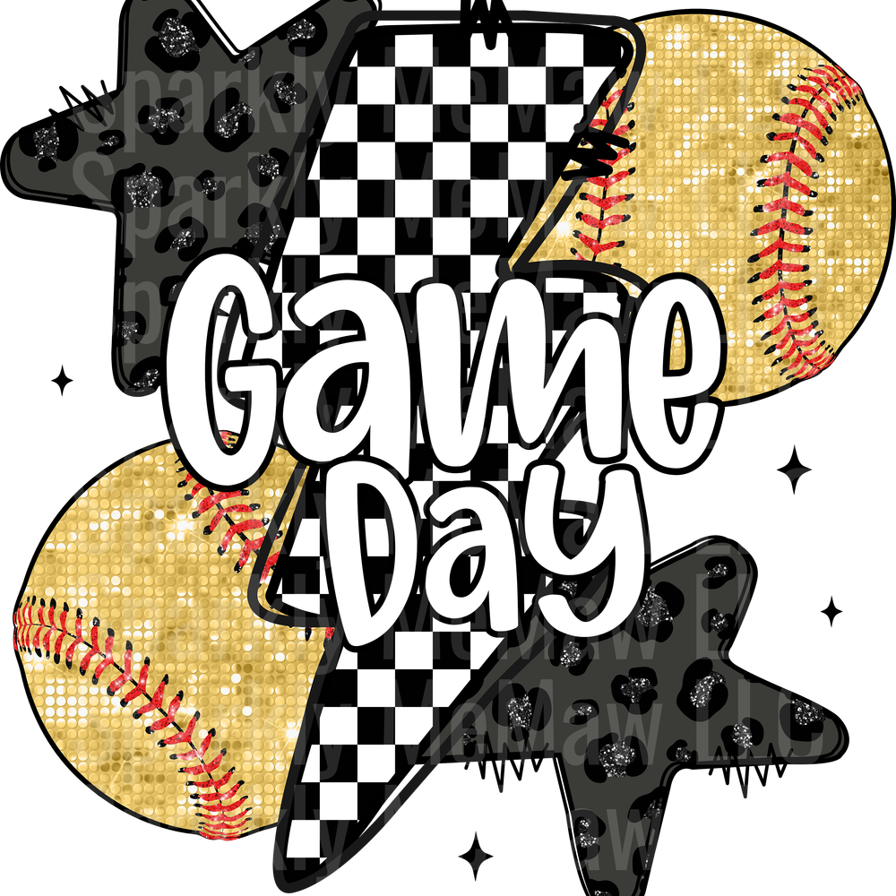 _Retro Game Day Softball UV DTF DECAL