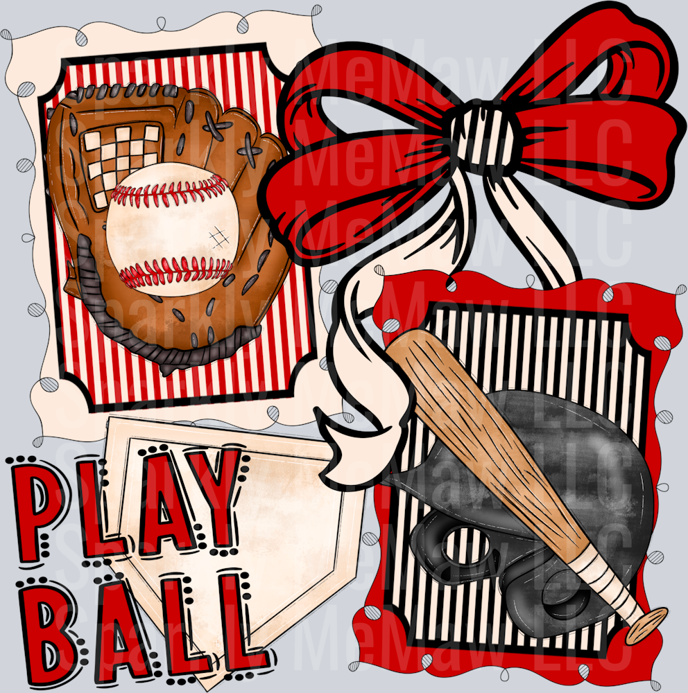 Play Ball Baseball DTF Transfer