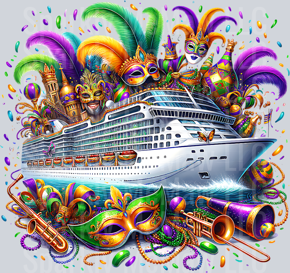 Mardi Cruise UV DTF Decal