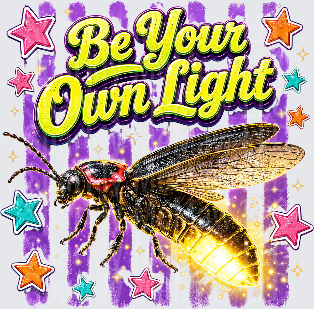 Be Your Own Light Firefly DTF Transfer for Fabric