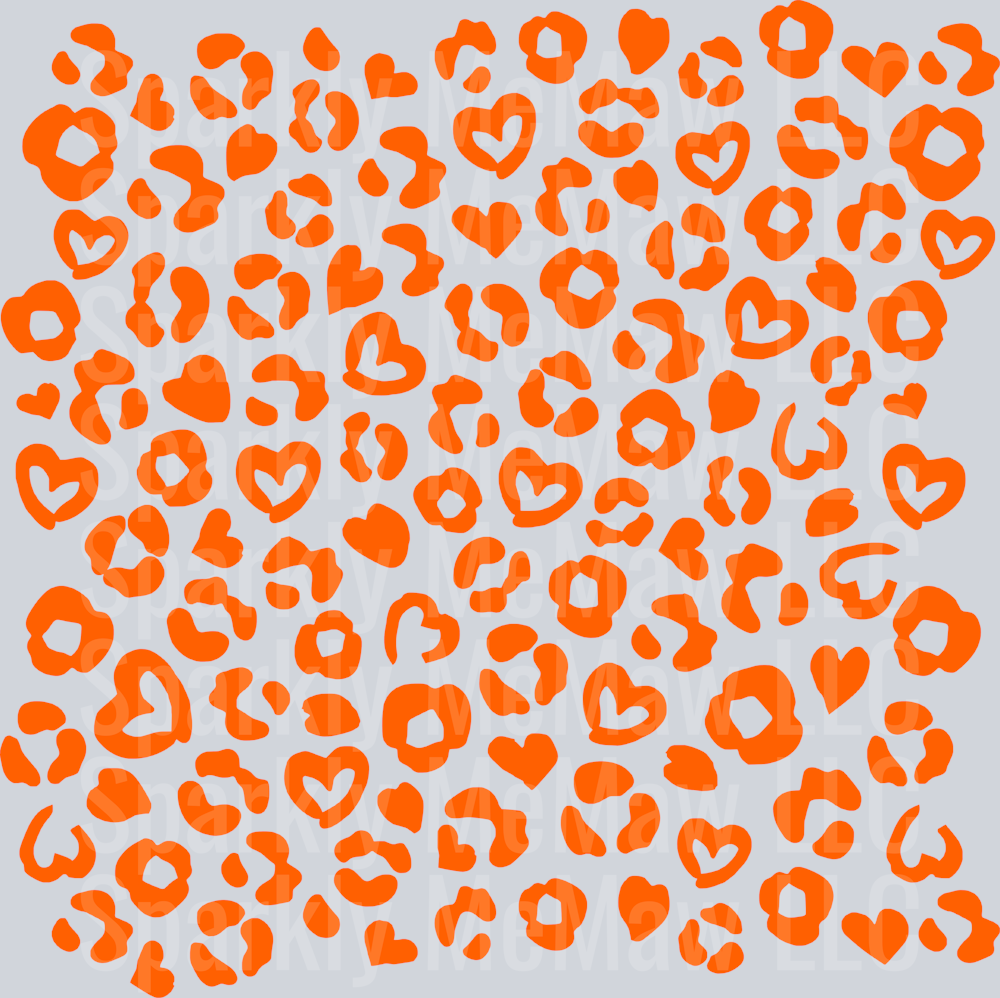 orange Leopard 10x10