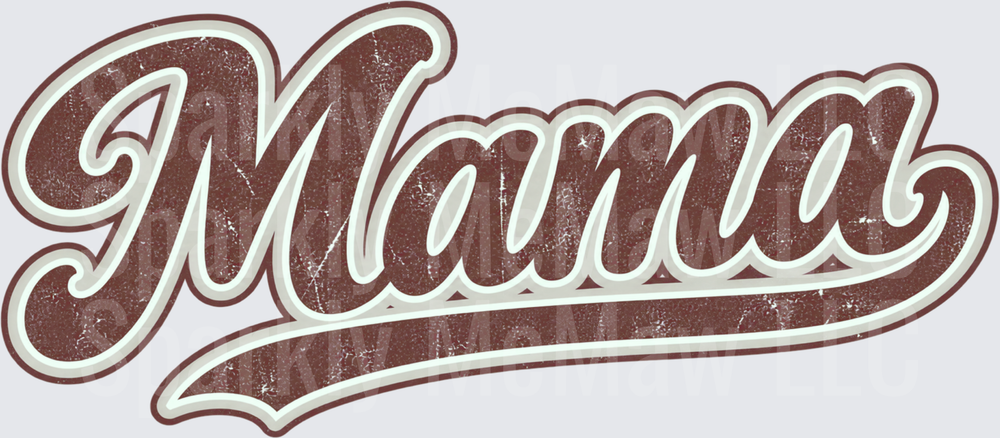 Mama Retro Script UV DTF Decal