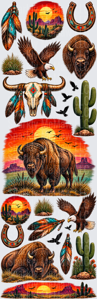 Native American Southwest Wildlife UV DTF Pen Wrap