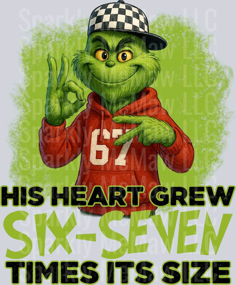 Grinch six seven UV DTF Decal