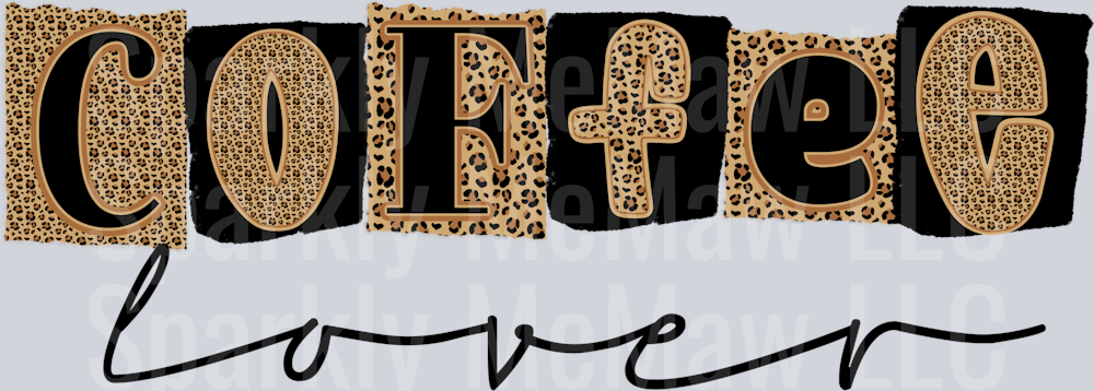 coffee lover UV DTF Decal (printed in width)