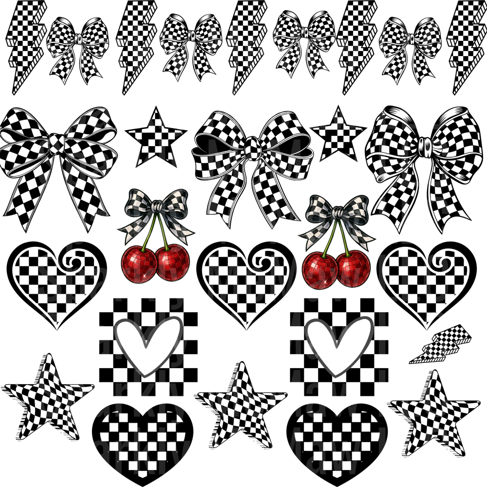 Checkered UV DTF 10x10 Element Sheet