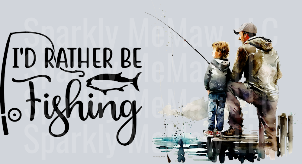 I'd Rather Be Fishing 16 oz UV DTF Wrap