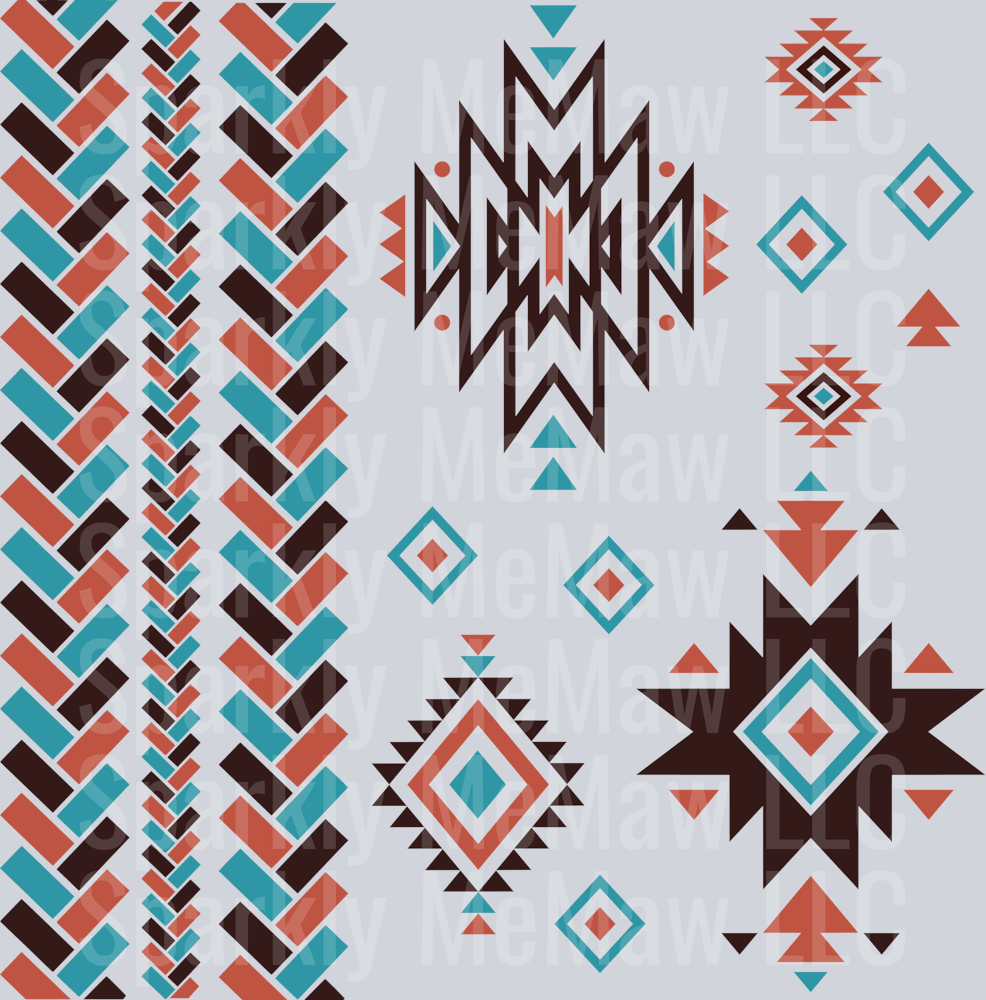 Western Aztec Herringbone UV DTF Sheet