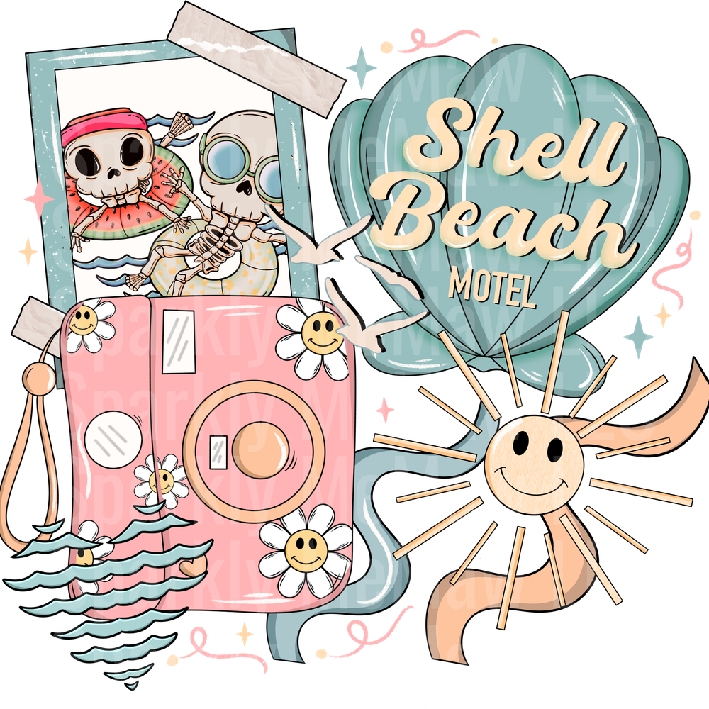 Skellie beach UV DTF Decal