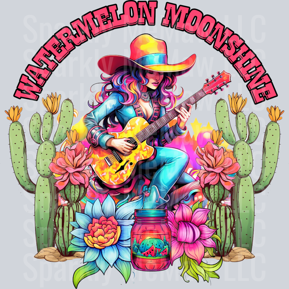 Watermelon Moonshine DTF Transfer
