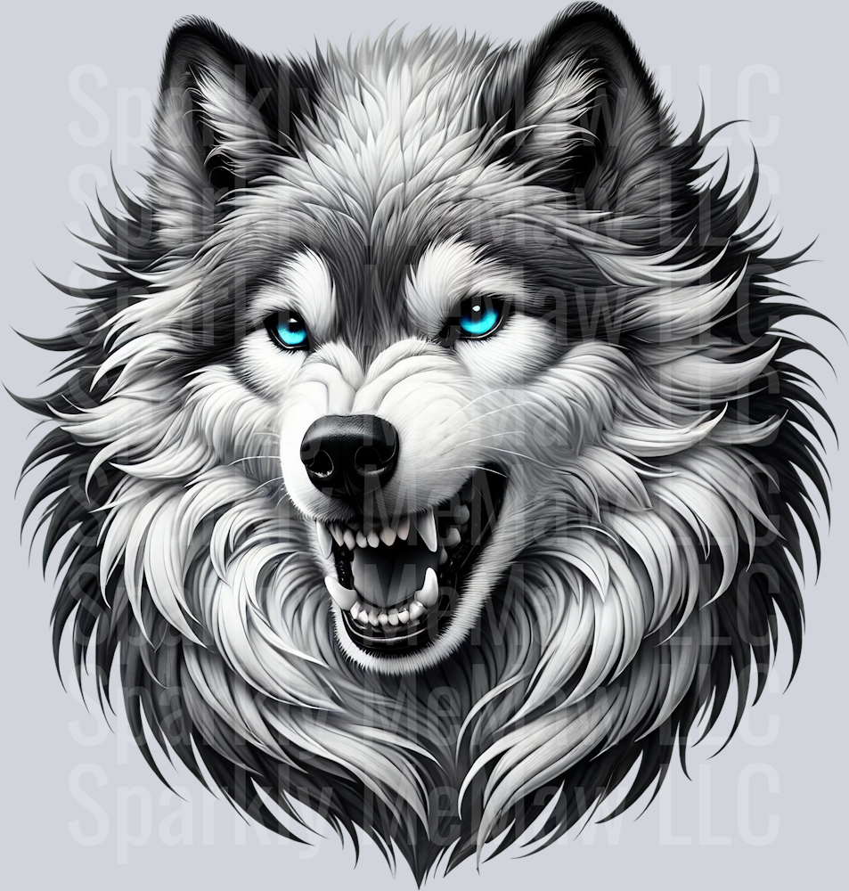 wolf 7 Clip Art UV DTF Decal